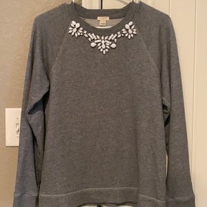 JCrew Jeweled Collar Sweater
